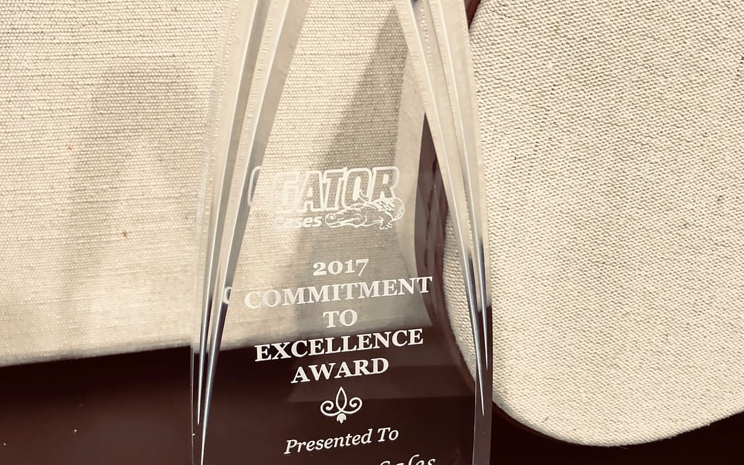 Gator Cases awards Holloway Sales their 2017 Commitment To Excellence Award